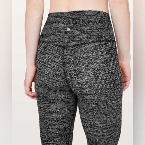 Lululemon Align Pant II *25" Leggings Twillines Ice Grey Black High Rise Waist - Picture 11 of 16